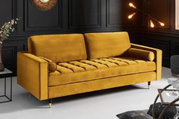 LuxD Dizajnová sedačka Adan 225 cm horčicovo-žltý zamat