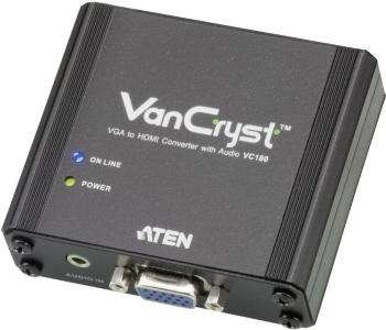 AV konvertor VGA zásuvka, jack zásuvka 3,5 mm ⇒ HDMI zásuvka ATEN VC180-AT-G VC180-AT-G