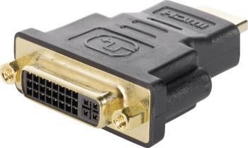 Renkforce RF-4538132 HDMI / DVI adaptér [1x HDMI zástrčka - 1x DVI zásuvka 24+5-pólová] čierna pozlátené kontakty