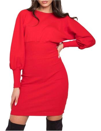červené rebrované mini šaty vel. M