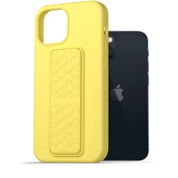 AlzaGuard Liquid Silicone Case with Stand pre iPhone 13 Mini žltý (AGD-PCSS0025Y)