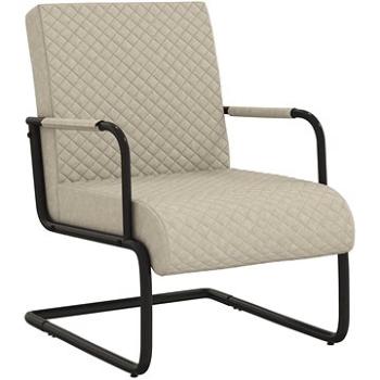 Konzolová stolička svetlo sivá umelá koža, 325785