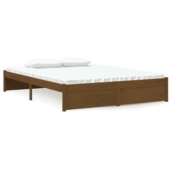 Rám postele medovo hnedý masívne drevo 135 × 190 cm Double, 814927