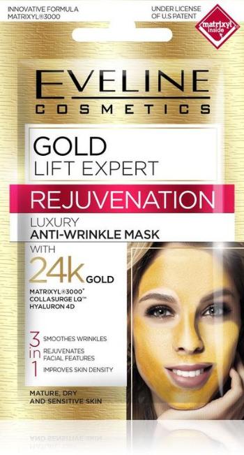 Eveline Gold Lift Expert pleťová maska 3v1