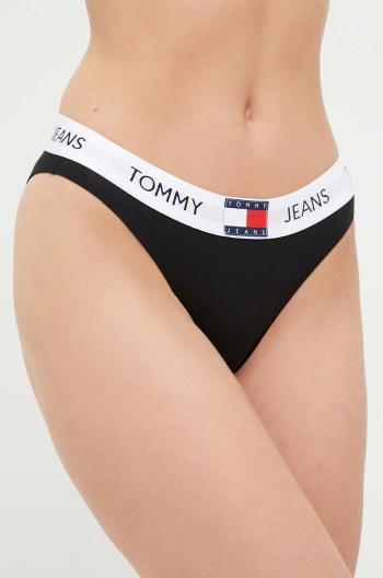 Nohavičky Tommy Jeans čierna farba,UW0UW04693