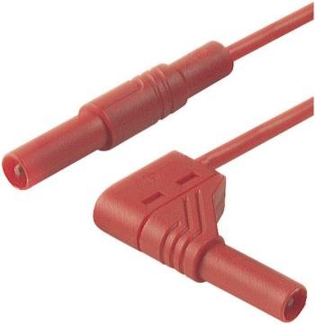 4 mm safety test lead, plugs straight/angled, 2,5 mm², 100 cm