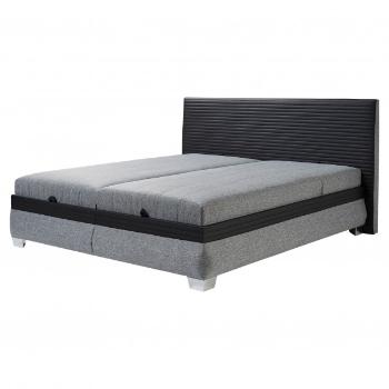 Sconto Polohovacia posteľ GENOVIA čierna/sivá, 180x200 cm