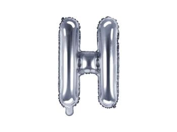 Fóliový balón písmeno "H", 35 cm, strieborný (NELZE PLNIT HELIEM) - xPartydeco