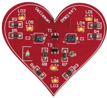 Whadda WSSA144 LED súprava SMD-blikajúce srdce