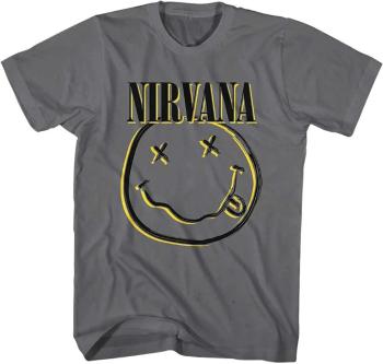 Nirvana Tričko Inverse Smiley Charcoal M