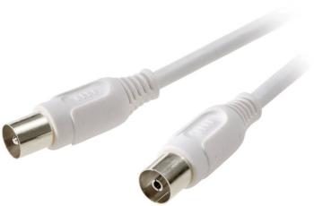 SpeaKa Professional anténny prepojovací kábel [1x anténna zástrčka 75 Ω - 1x anténna zásuvka 75 Ω] 2.50 m 90 dB  biela