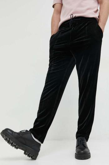 Nohavice HUGO pánske, čierna farba, priliehavé