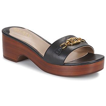 Lauren Ralph Lauren  Šľapky ROXANNE-SANDALS-FLAT SANDAL  Čierna