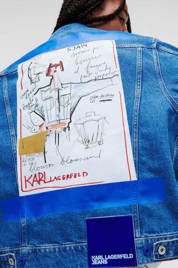 Rifľová bunda Karl Lagerfeld Jeans dámska, prechodná, oversize