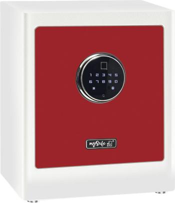 Basi 2020-0000-ROTW mySafe Premium 350 nábytkový trezor  na heslo, zámok s odtlačkom prsta bieločervená