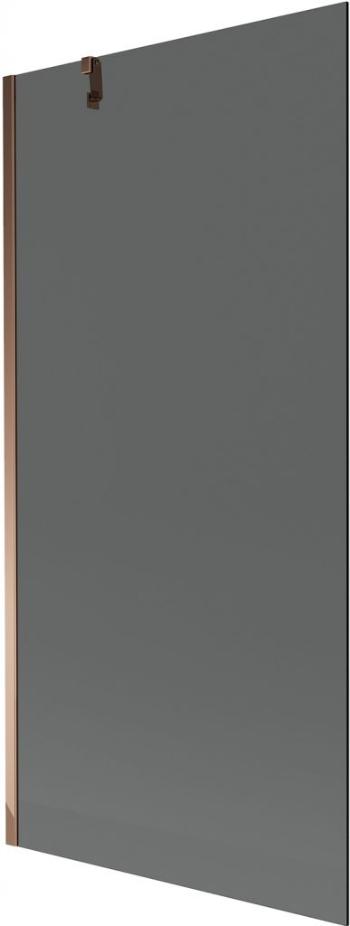 MEXEN/S - Next vaňová zástena FIX 90 x 150 cm, grafit, ružové zlato 895-090-000-00-40-60