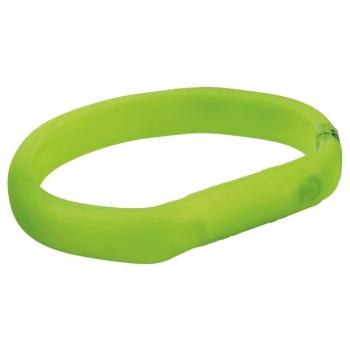 Trixie Flash light band USB, silicone, M–L: 50 cm/18 mm, green