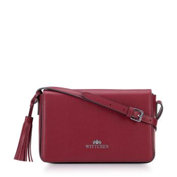 Klasická dámska kožená crossbody kabelka Wittchen so strapcom 95-4E-624-3