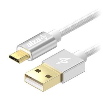 AlzaPower AluCore Micro USB 0,5 m Silver (APW-CBMU0070S)