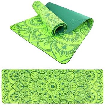 LIFEFIT YOGA MAT MANDALA DUO, 183 × 58 × 0,6 cm, zelená (4891223132373)