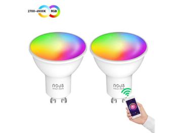 NOUS Smart sada LED žiaroviek GU10 4,5W RGB Nous P8/2pack WiFi Tuya