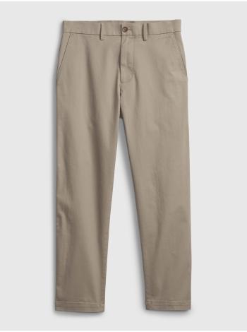 Nohavice modern slim cropped khakis in GapFlex Béžová