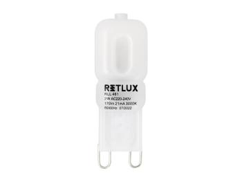 Žiarovka LED G9 2W biela teplá RETLUX RLL 461