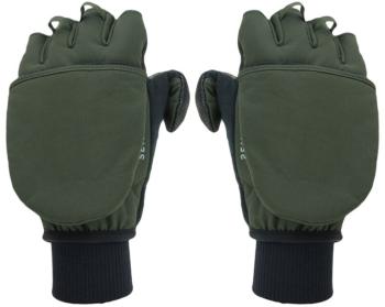 Sealskinz Windproof Cold Weather Convertible Mitten Olive Green/Black 2XL Cyklistické rukavice