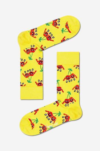 Ponožky Happy Socks Check Me Out žltá farba