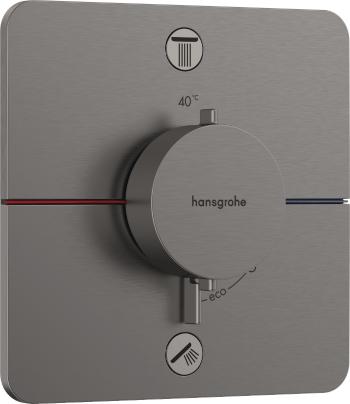 Vaňová batéria Hansgrohe ShowerSelect Comfort Q bez podomietkového telesa kartáčovaný čierny chróm 15583340