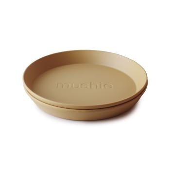 Mushie okrúhly tanier 2 ks mustard