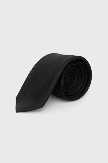 Hodvábna kravata Coccinelle čierna farba
