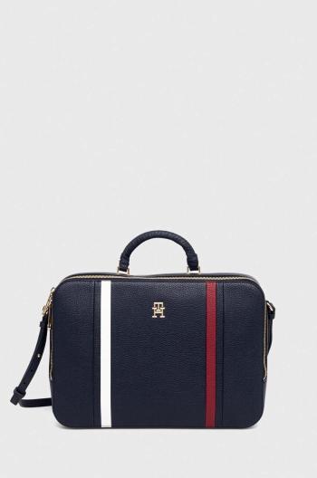 Taška na notebook Tommy Hilfiger tmavomodrá farba