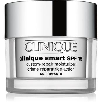 Clinique Clinique Smart™ SPF 15 Custom-Repair Moisturizer denný hydratačný krém proti vráskam pre suchú a zmiešanú pleť SPF 15 50 ml