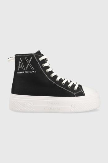 Tenisky Armani Exchange dámske, čierna farba, XDZ026.XV695.S526