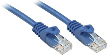 LINDY 48171 RJ45 sieťové káble, prepojovacie káble CAT 6 U/UTP 0.50 m modrá s ochranou 1 ks