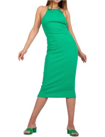 Zelené dámske midi šaty na ramienka vel. S