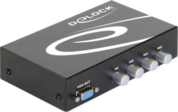 Delock 87636 4 porty VGA switch kovový ukazovateľ 1600 x 1200 Pixel