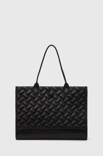 Kožená kabelka Kurt Geiger London KENSINGTON SQ TOTE DR čierna farba, 2712400109