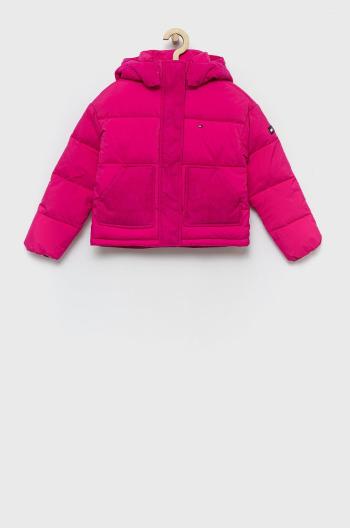 Detská bunda Tommy Hilfiger ružová farba,