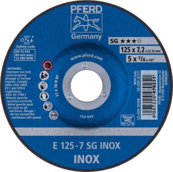 PFERD 62212623 Sg Inox brúsny kotúč lomený  125 mm 22.23 mm 10 ks
