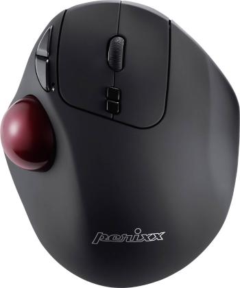 Perixx PERIMICE-717 D #####Kabelloser Trackball bezdrôtový laserový/á čierna 7 null 2000 dpi ergonomická, integrovaný tr