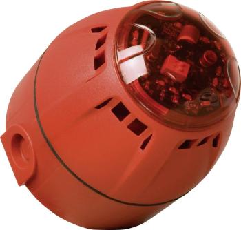 ComPro kombinované signalizačné zariadenie LED Chiasso Razor červená blikanie, tón 12 V/DC, 24 V/DC 100 dB