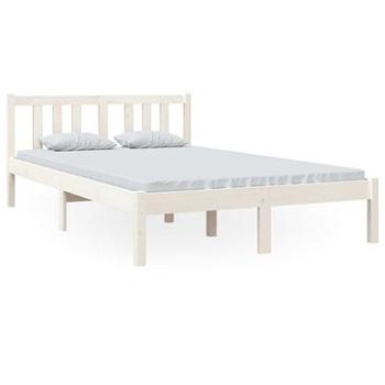 Rám postele biely masívne drevo 120 × 200 cm, 814880