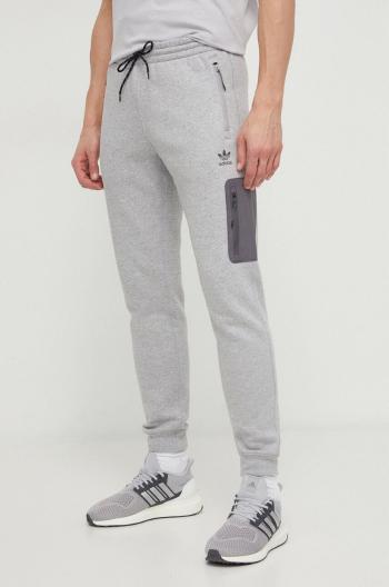 Tepláky adidas Originals šedá farba, melanžové, IZ3281