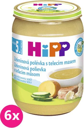 6x HiPP BIO Zeleninová polévka s telecím masem (190 g)