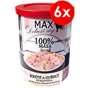 MAX deluxe morčacia a kuracia  svalovina 400 g, 6 ks (8594025082766)