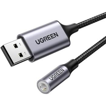 UGREEN USB 2.0 to 3,5 mm Audio Adapter Aluminum Alloy 25 cm (Dark Gray) (30757)