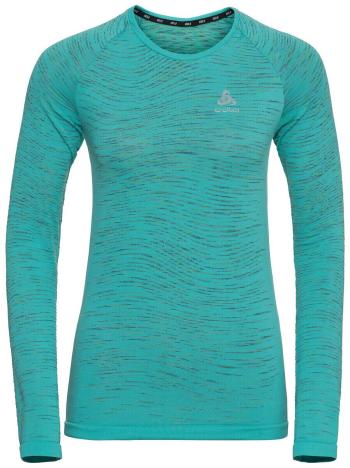 Odlo Blackcomb Ceramicool T-Shirt Jaded/Space Dye XS Bežecké tričko s dlhým rukávom