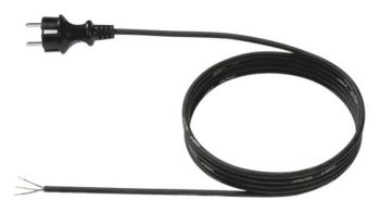 Bachmann 322.185 napájací prepojovací kábel  čierna 3.00 m